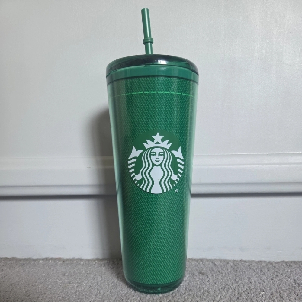 ​Starbucks Jelly Studded Tumbler 24 oz - Matte Dark Green Venti Cold Cup New